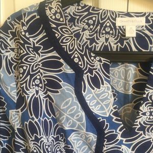 Charter Club blue print shirt